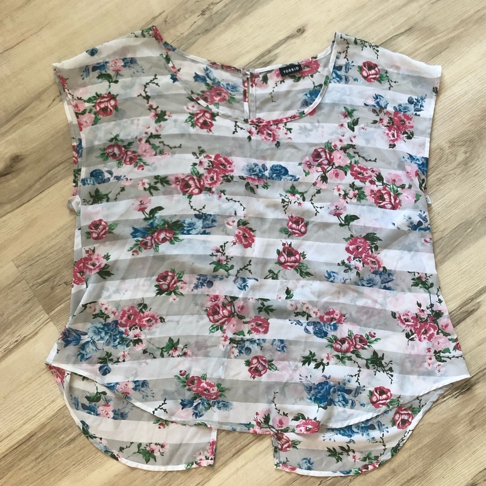 Floral torrid Sleeveless Open Back Tank